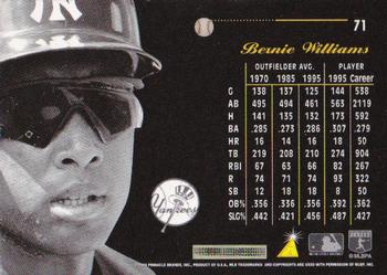 1996 Pinnacle Aficionado #71 Bernie Williams Back
