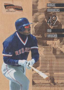 1996 Pinnacle Aficionado - Magic Numbers #4 Mo Vaughn Front