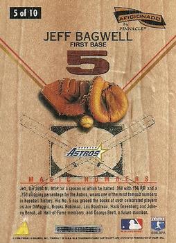 1996 Pinnacle Aficionado - Magic Numbers #5 Jeff Bagwell Back