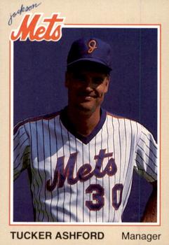 1987 Feder Jackson Mets #4 Tucker Ashford Front