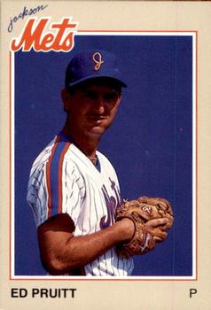 1987 Feder Jackson Mets #14 Ed Pruitt Front