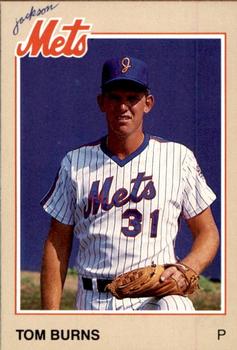 1987 Feder Jackson Mets #21 Tom Burns Front