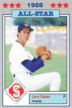 1988 Jennings Southern League All-Stars #29 Larry Casian Front