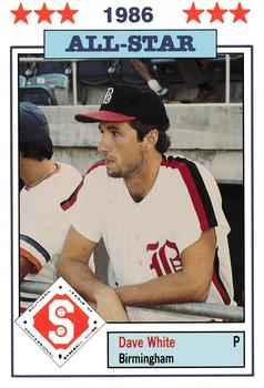 1986 Jennings Southern League All-Stars #19 Dave White Front