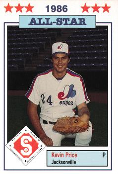 1986 Jennings Southern League All-Stars #25 Kevin Price Front