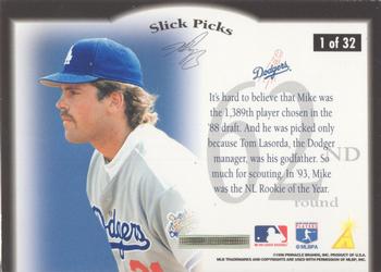 1996 Pinnacle Aficionado - Slick Picks #1 Mike Piazza Back