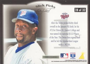 1996 Pinnacle Aficionado - Slick Picks #28 Kirby Puckett Back