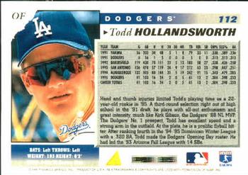 1996 Score #112 Todd Hollandsworth Back