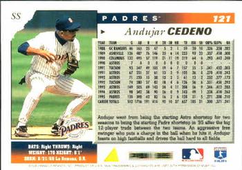 1996 Score #121 Andujar Cedeno Back