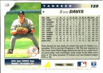 1996 Score #129 Russ Davis Back