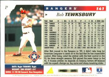 1996 Score #141 Bob Tewksbury Back