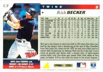 1996 Score #2 Rich Becker Back