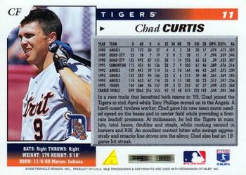 1996 Score #11 Chad Curtis Back