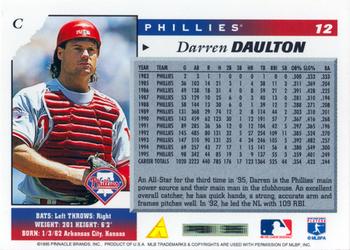 1996 Score #12 Darren Daulton Back