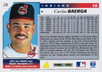 1996 Score #15 Carlos Baerga Back