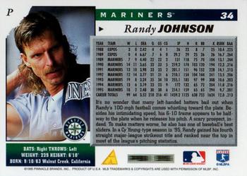 1996 Score #34 Randy Johnson Back