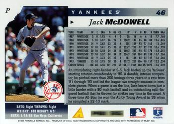 1996 Score #46 Jack McDowell Back