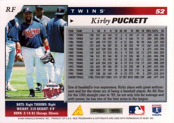 1996 Score #52 Kirby Puckett Back