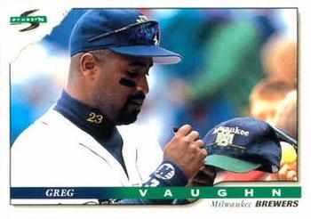 1996 Score #56 Greg Vaughn Front