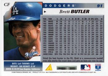 1996 Score #91 Brett Butler Back