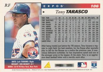 1996 Score #106 Tony Tarasco Back