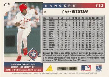 1996 Score #113 Otis Nixon Back
