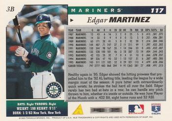1996 Score #117 Edgar Martinez Back