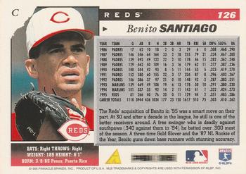 1996 Score #126 Benito Santiago Back