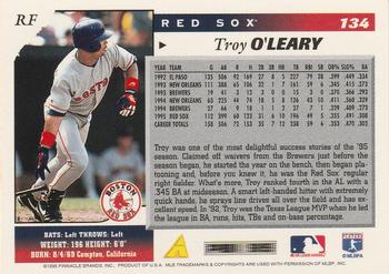 1996 Score #134 Troy O'Leary Back
