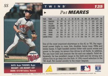 1996 Score #135 Pat Meares Back