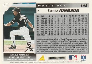 1996 Score #148 Lance Johnson Back