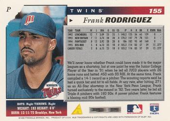 1996 Score #155 Frank Rodriguez Back