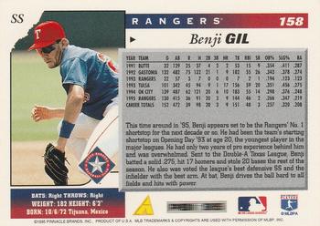 1996 Score #158 Benji Gil Back