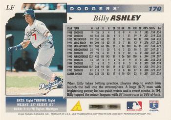 1996 Score #170 Billy Ashley Back