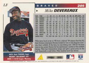 1996 Score #205 Mike Devereaux Back