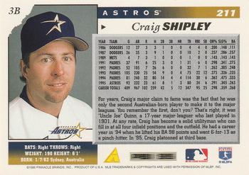 1996 Score #211 Craig Shipley Back