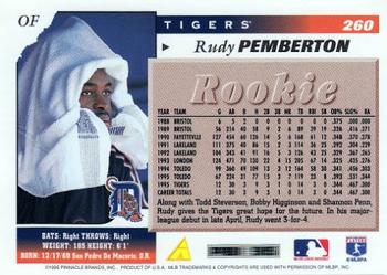1996 Score #260 Rudy Pemberton Back