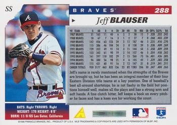 1996 Score #288 Jeff Blauser Back
