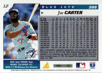 1996 Score #308 Joe Carter Back