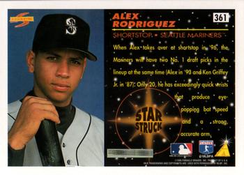 1996 Score #361 Alex Rodriguez Back