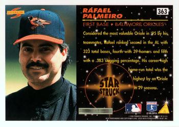 1996 Score #363 Rafael Palmeiro Back