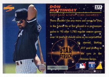1996 Score #377 Don Mattingly Back