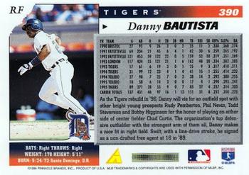 1996 Score #390 Danny Bautista Back
