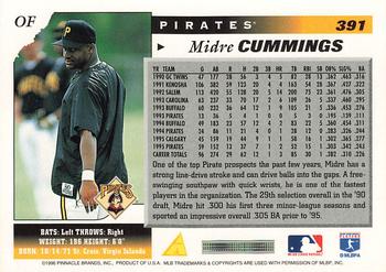 1996 Score #391 Midre Cummings Back