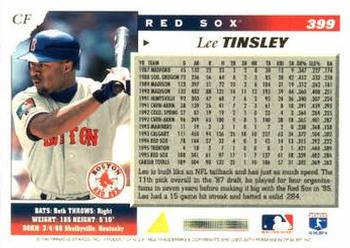 1996 Score #399 Lee Tinsley Back