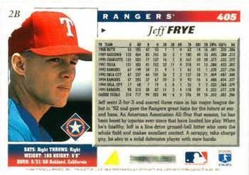 1996 Score #405 Jeff Frye Back