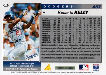 1996 Score #457 Roberto Kelly Back
