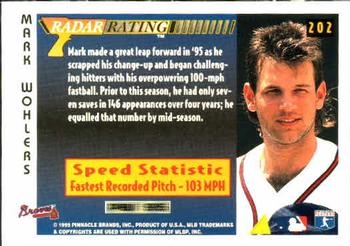 1996 Score #202 Mark Wohlers Back