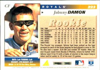 1996 Score #223 Johnny Damon Back