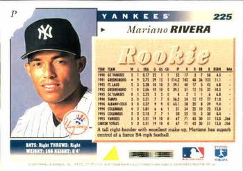1996 Score #225 Mariano Rivera Back